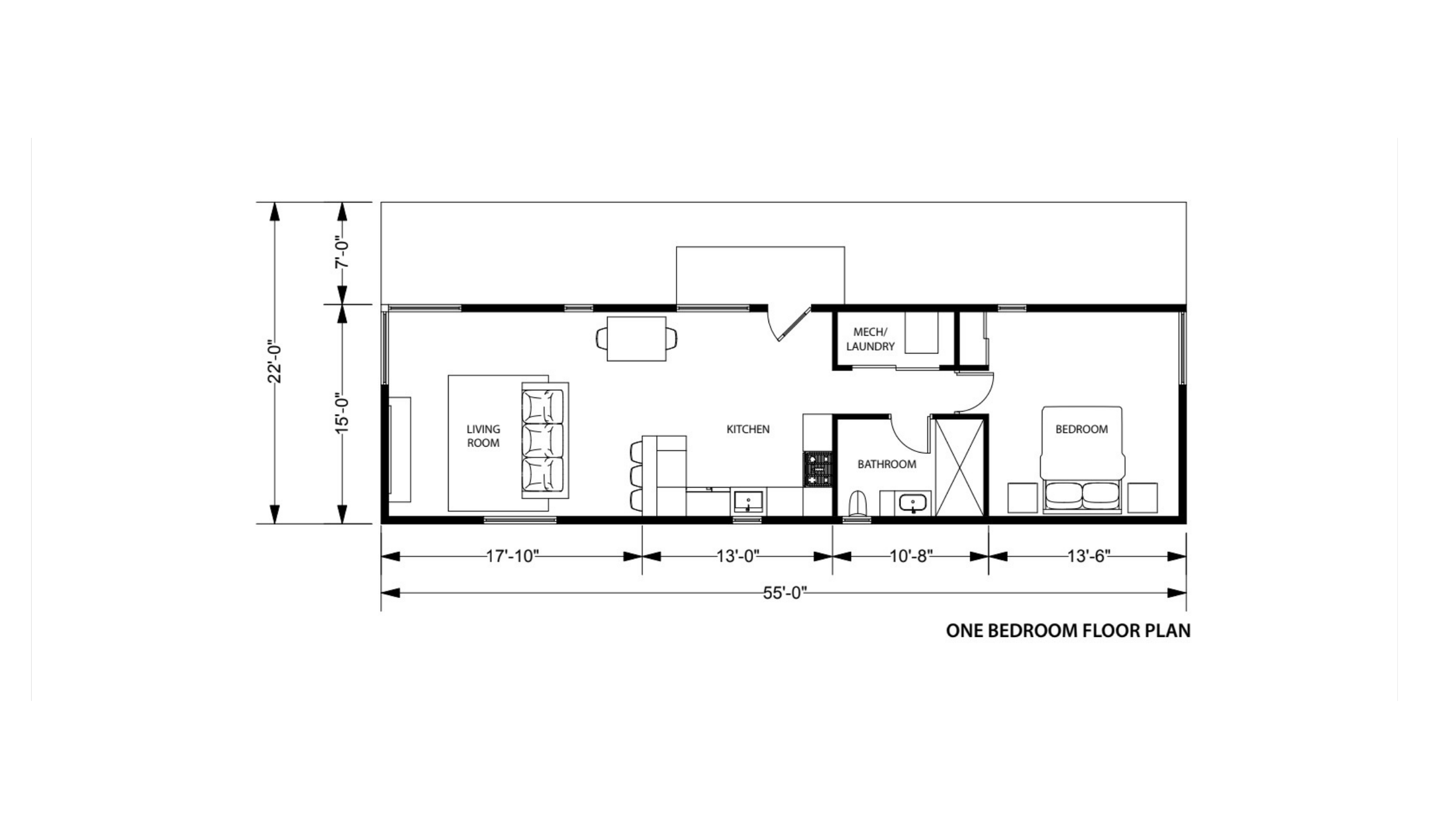 One bedroom floor plan