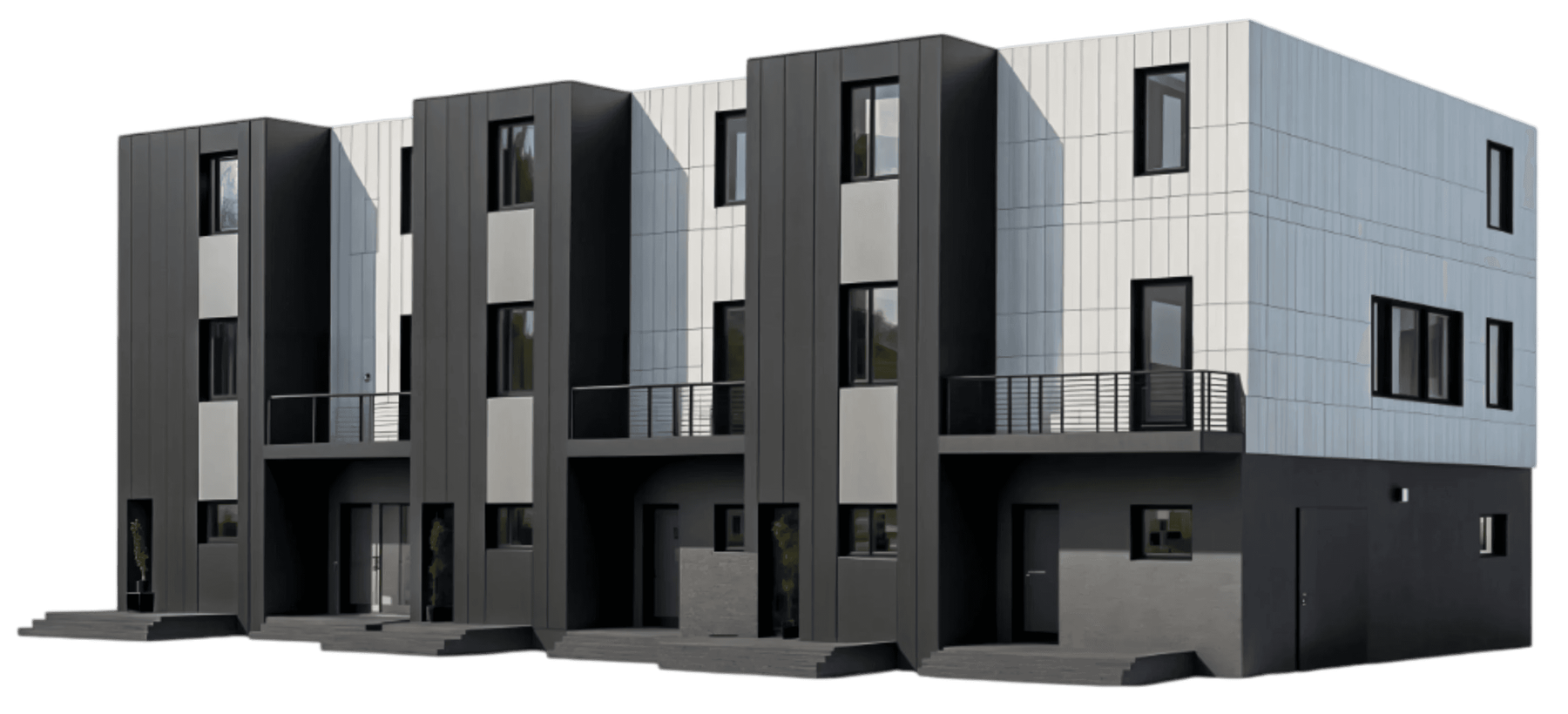 Front of the Orion Townhome. No background
