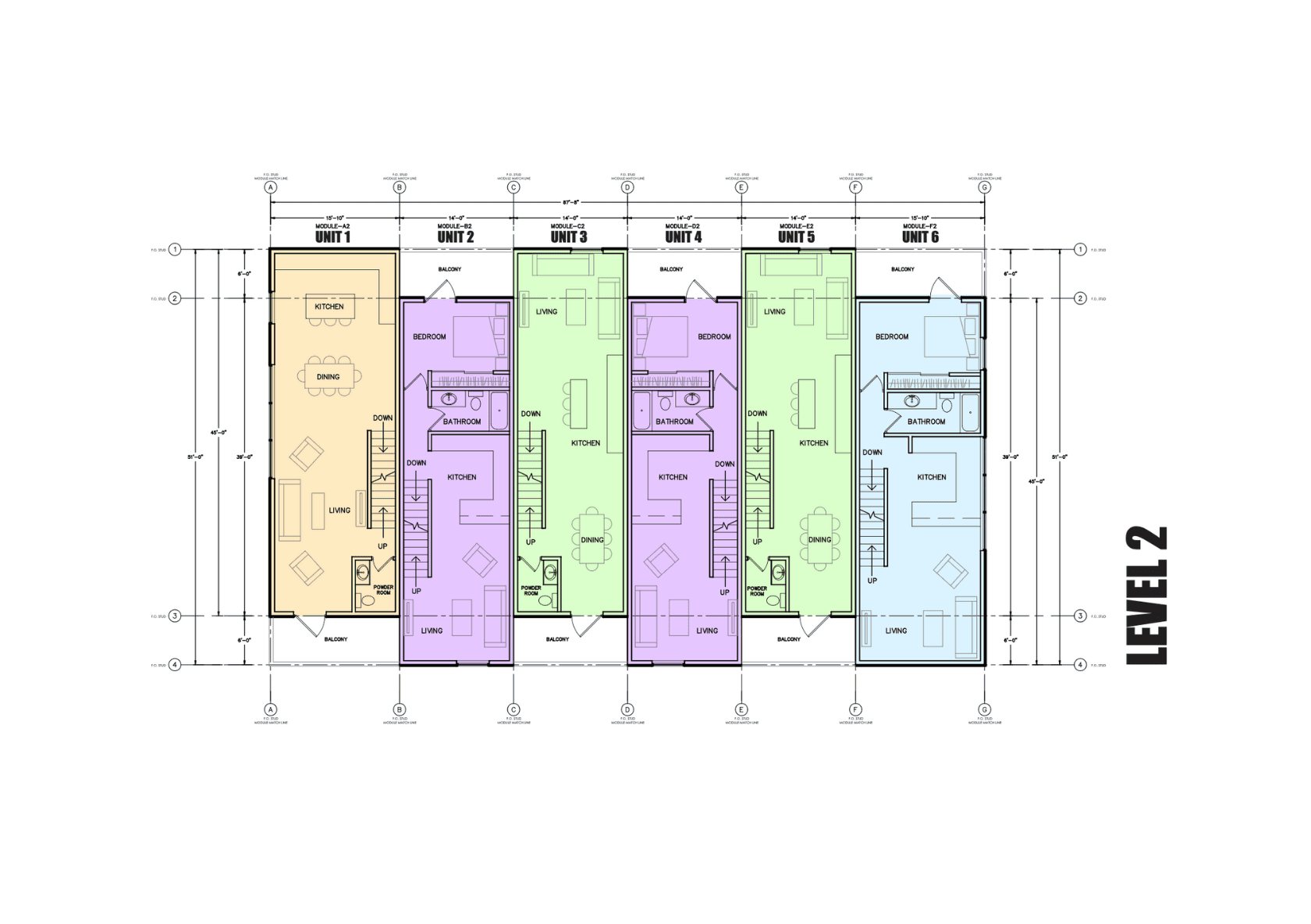 Second level floor plan