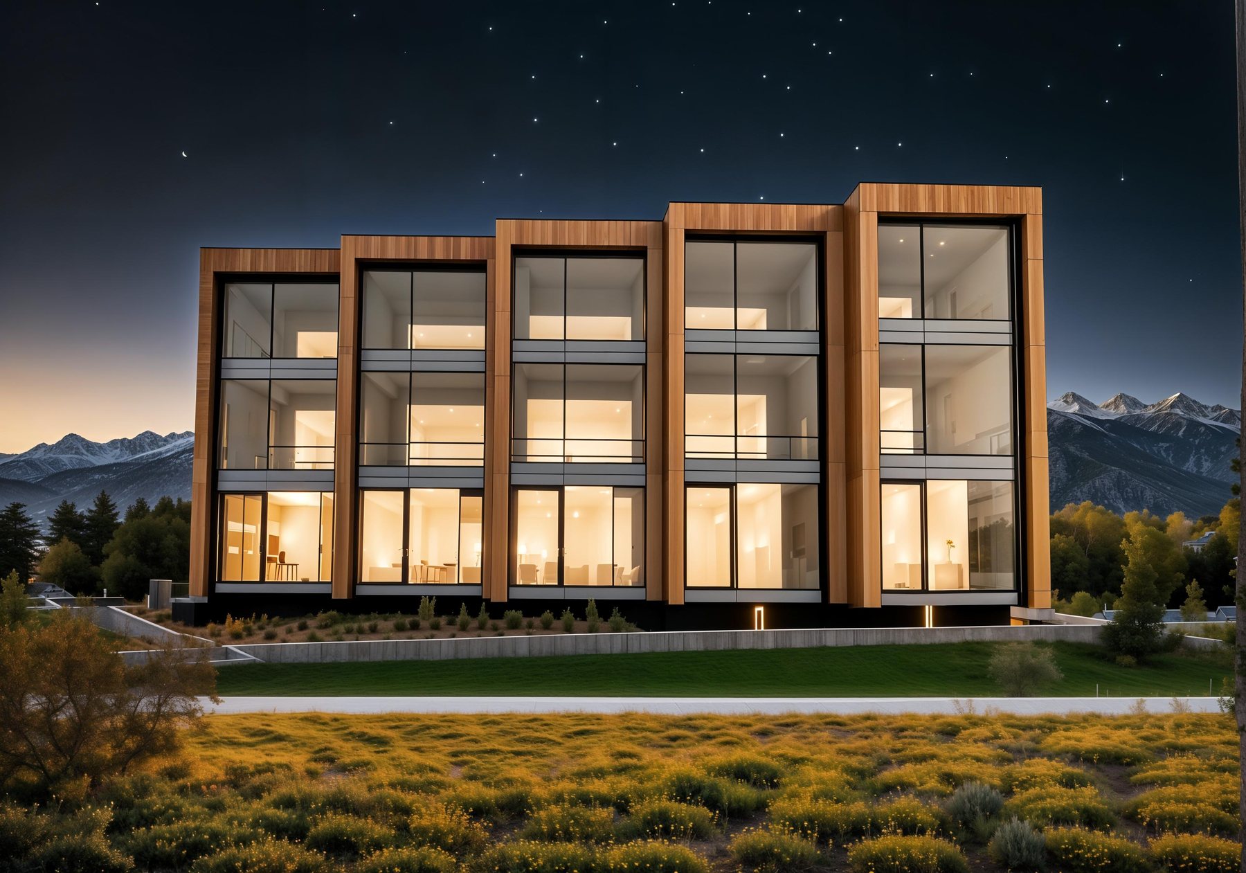 Straight on shot of the Luxe Townhome.