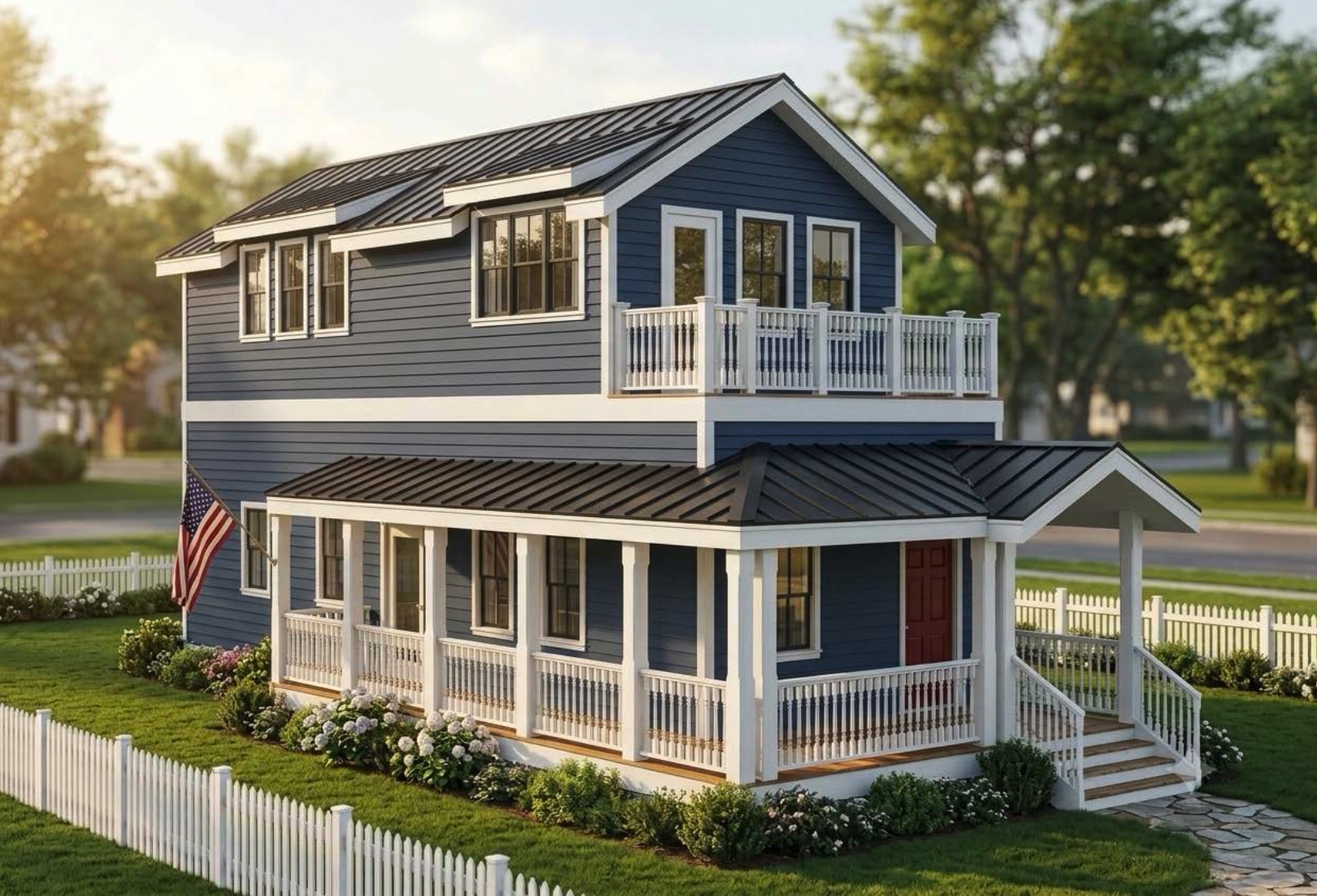 Charleston with blue siding