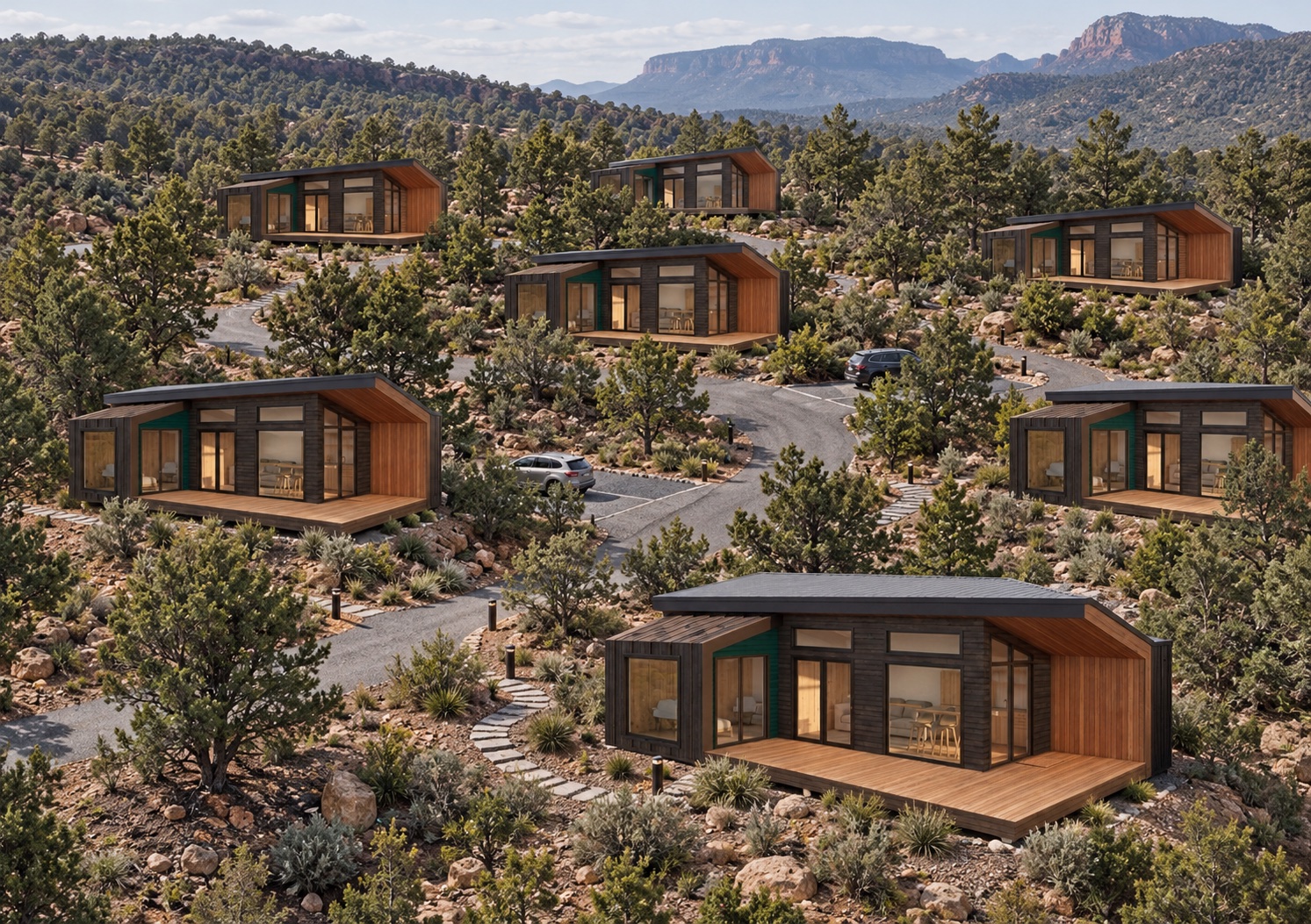 Castle Peak + modular community concept visualization