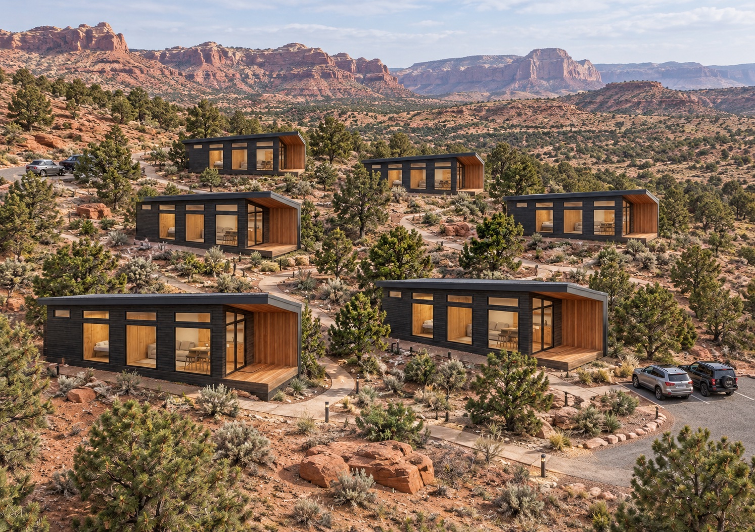 Castle Peak modular community concept visualization