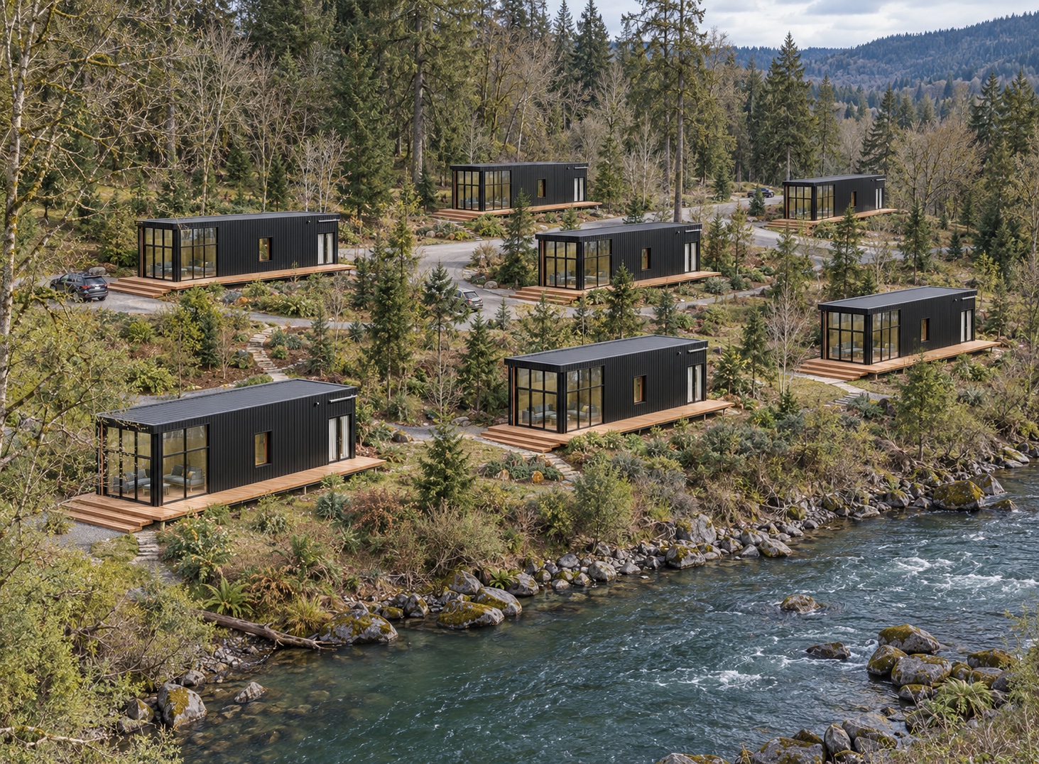 The Riverbend XL modular community concept visualization