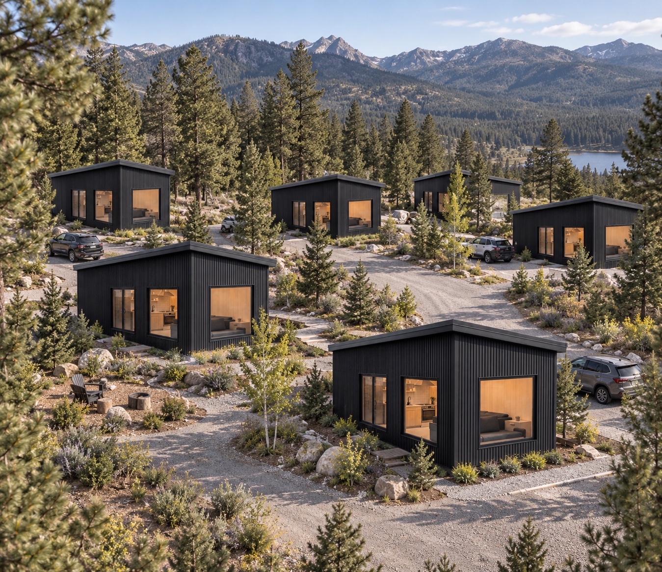 Timberline modular community concept visualization