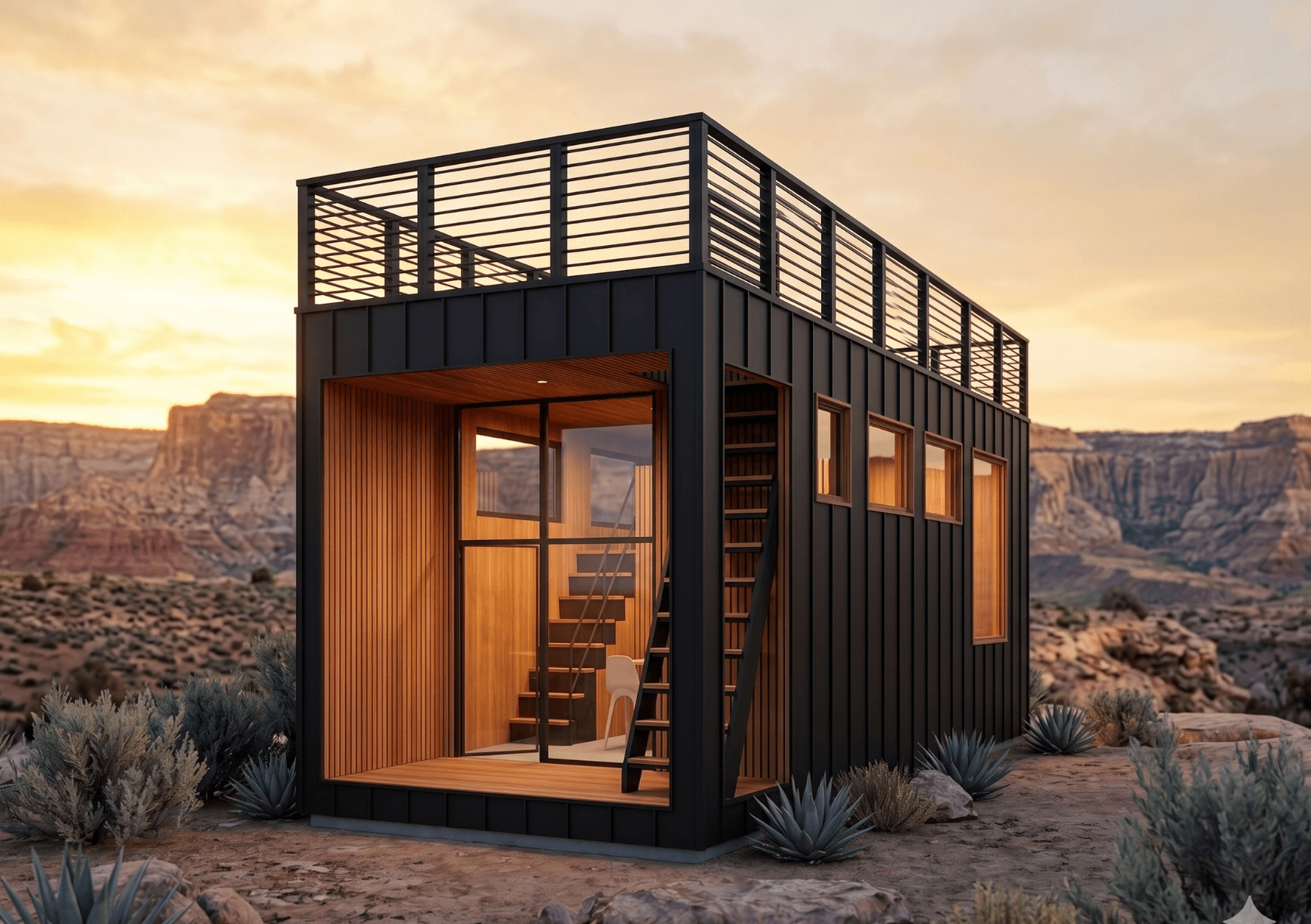 Ellingwood exterior at sunset